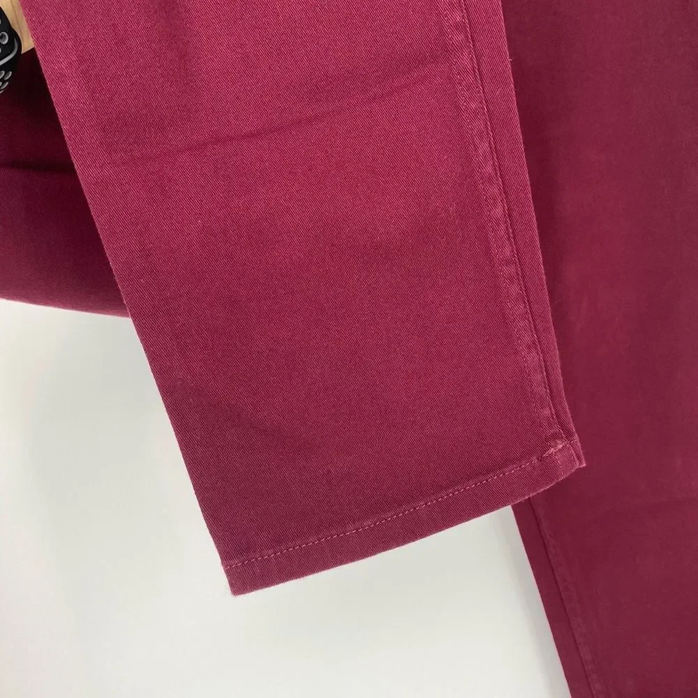 Topo Designs Womens Climb Pants Size L Organic Cotton Outdoor Hiking NWT Burgund - Picture 9 of 15
